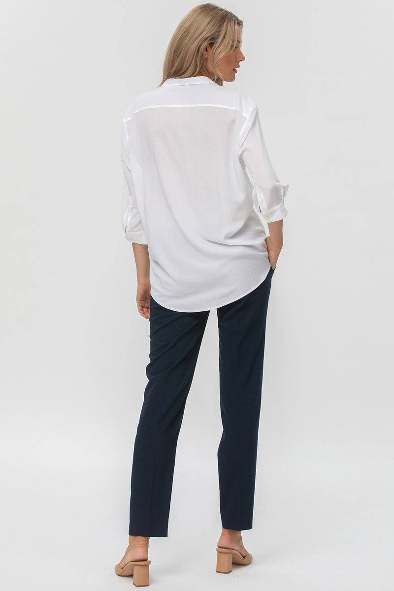 Pietro Brunelli HARRY | Pantalone Premaman Slim Fit da Ufficio Blu Solo un giorno rimasto