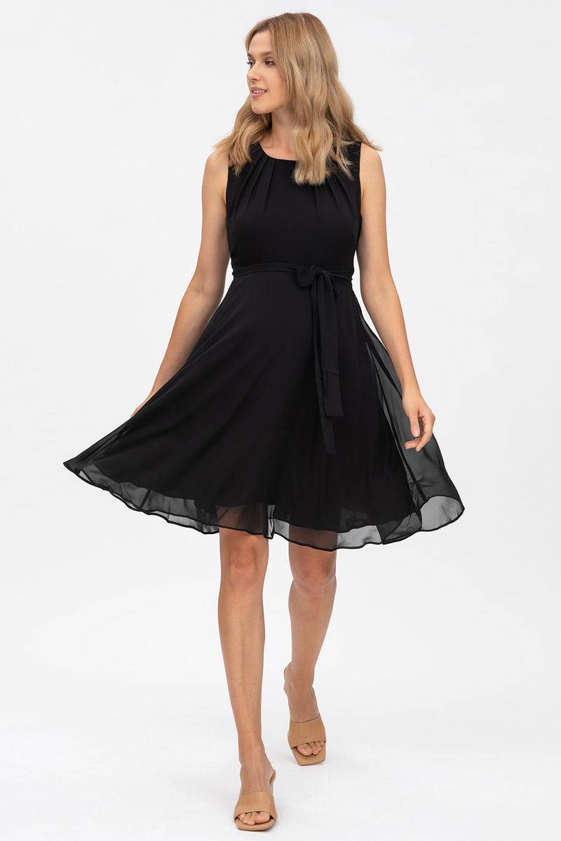 Pietro Brunelli TAMIGI | Abito Premaman in Chiffon Nero Soddisfazione Garantita
