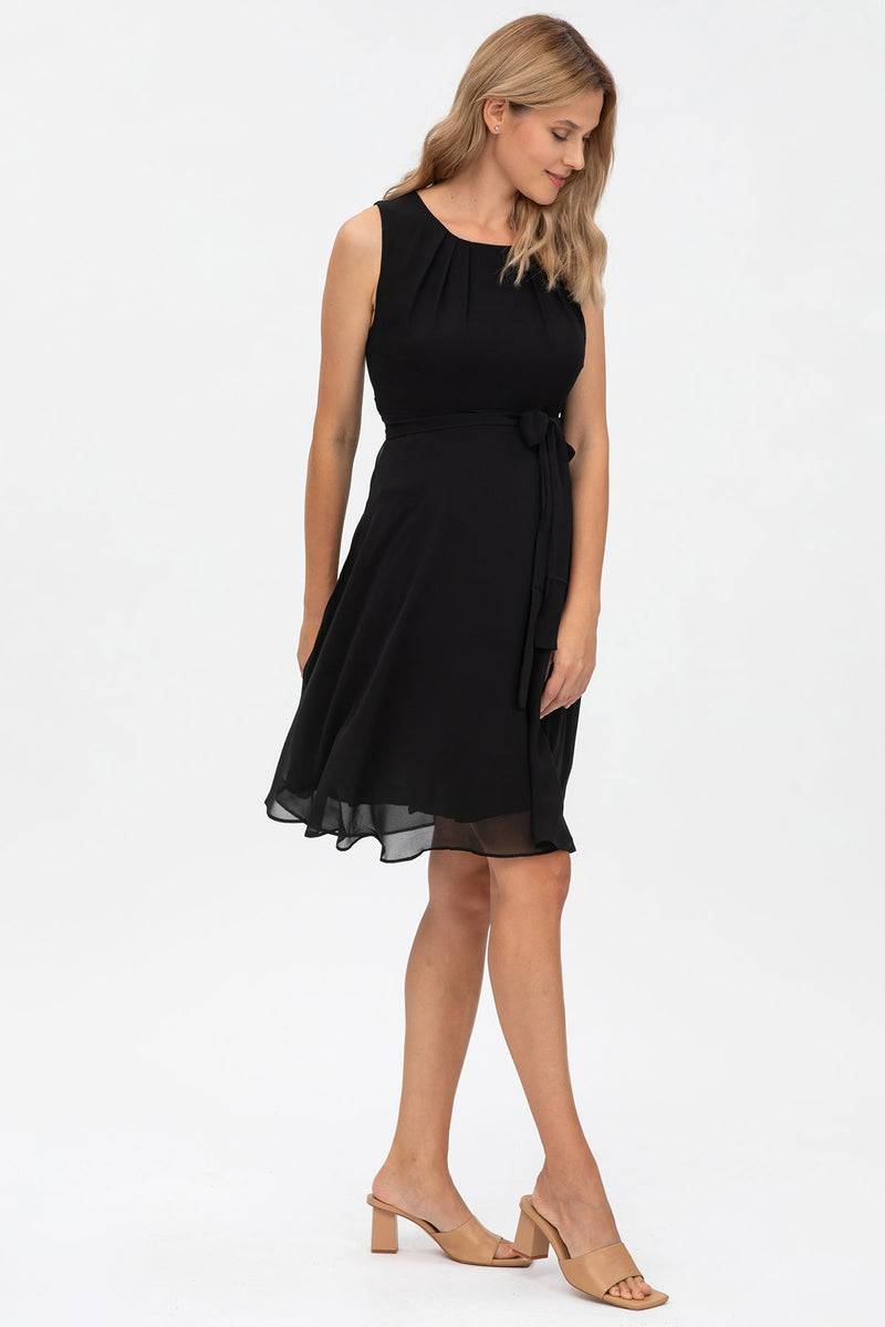 Pietro Brunelli TAMIGI | Abito Premaman in Chiffon Nero Soddisfazione Garantita