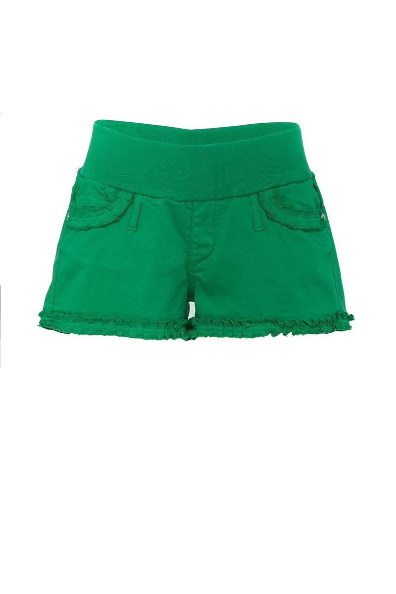 Pietro Brunelli BONNIE MINI SHORTS VERDE | Pantaloncini Premaman in Cotone Negozi Online