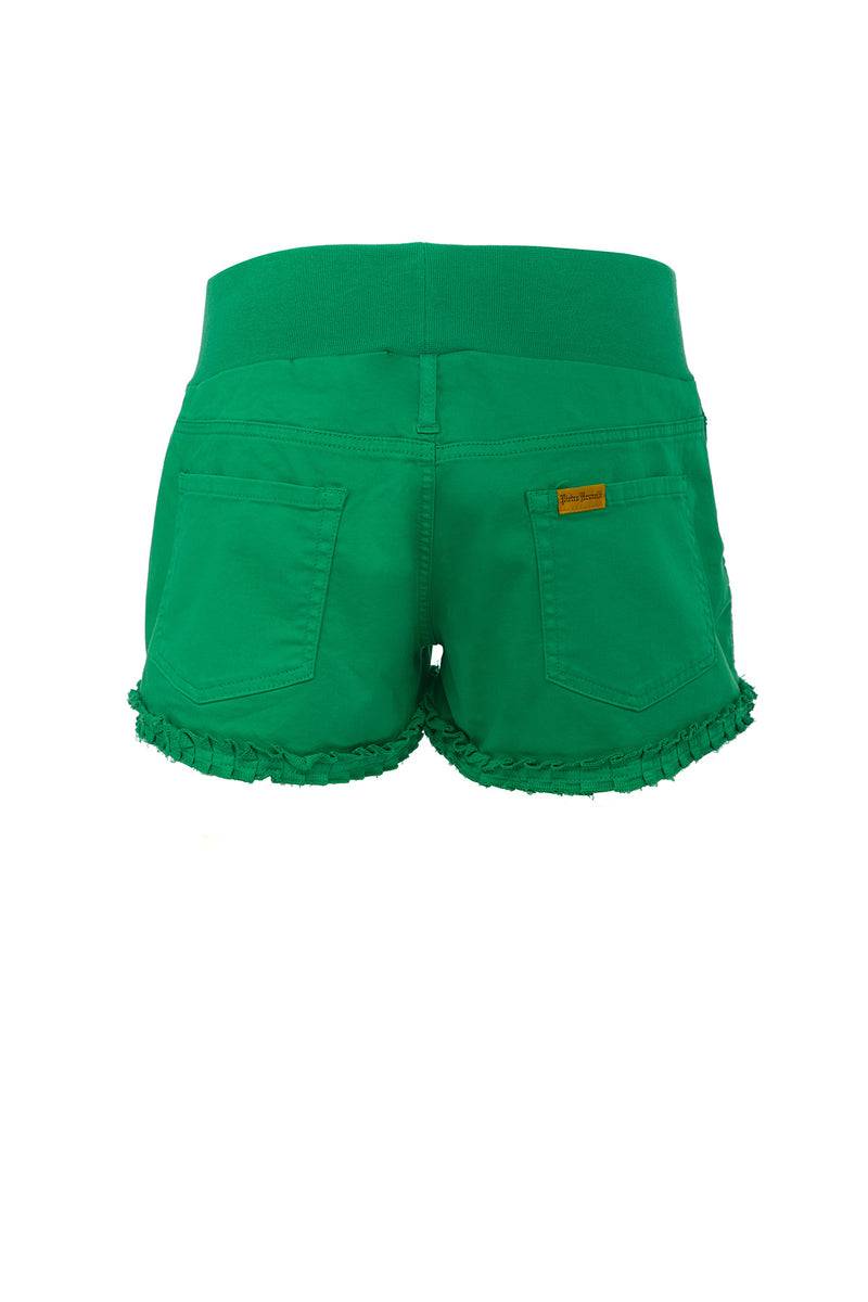 Pietro Brunelli BONNIE MINI SHORTS VERDE | Pantaloncini Premaman in Cotone Negozi Online