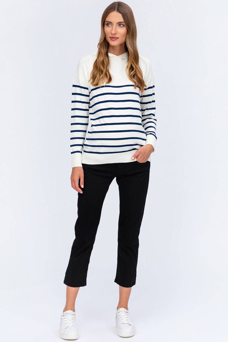 Pietro Brunelli CAPRI NERO | Pantaloni Premaman in Cotone Elasticizzato