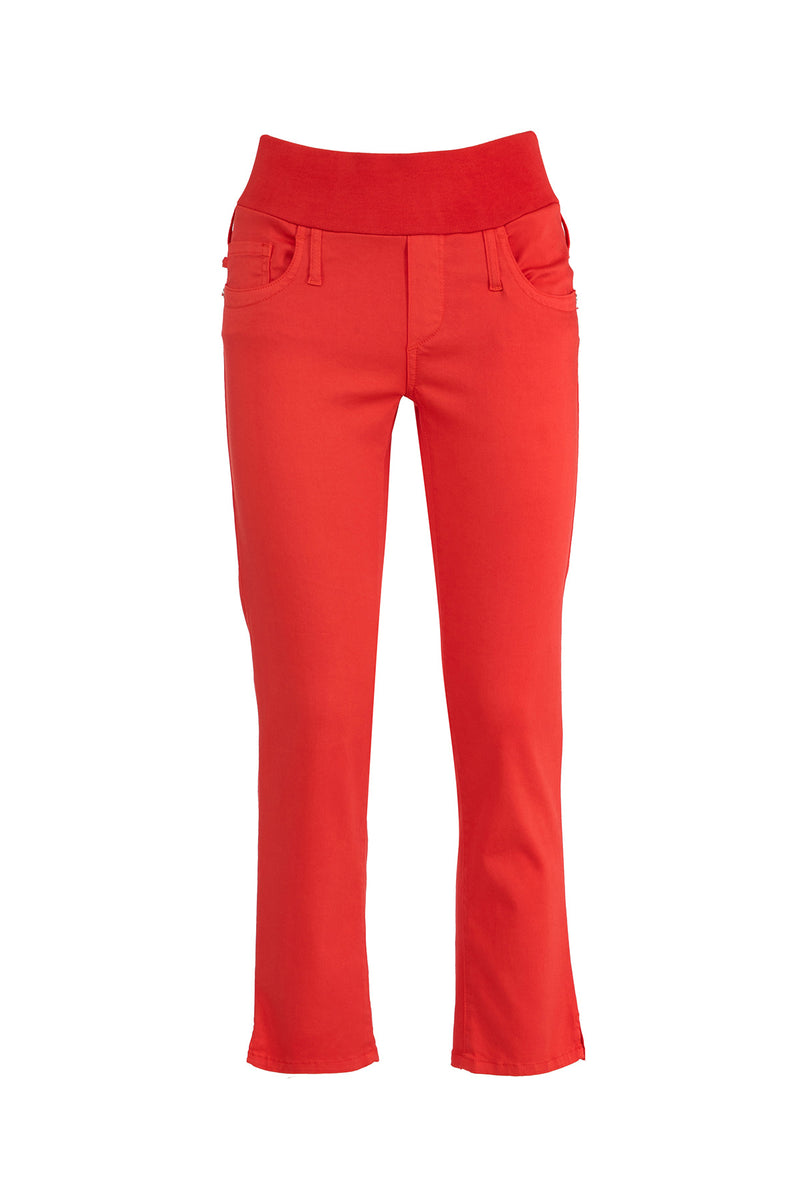 Pietro Brunelli CAPRI ROSSO | Pantaloni Premaman in Cotone Elasticizzato Fino Al -60%