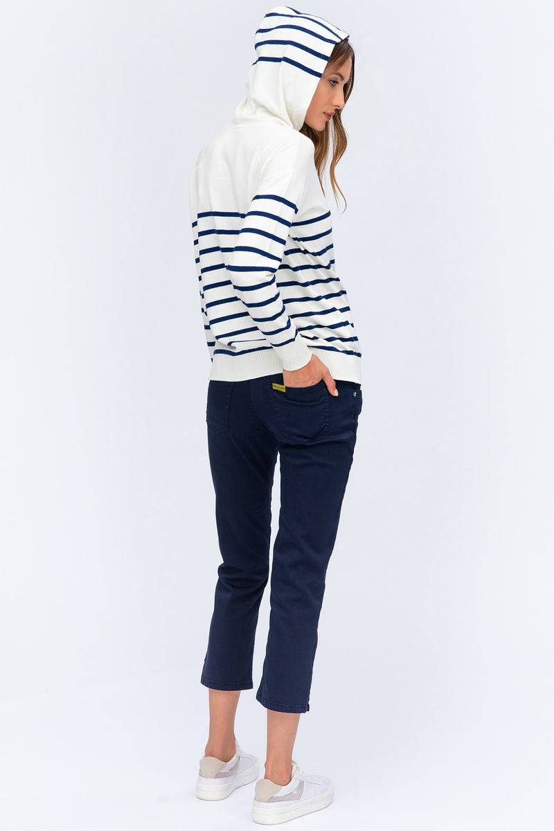 Pietro Brunelli CAPRI BLU | Pantaloni Premaman in Cotone Elasticizzato Shopping Online