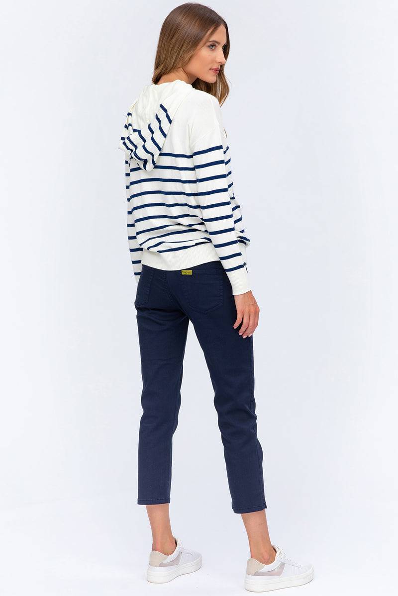 Pietro Brunelli CAPRI BLU | Pantaloni Premaman in Cotone Elasticizzato Shopping Online
