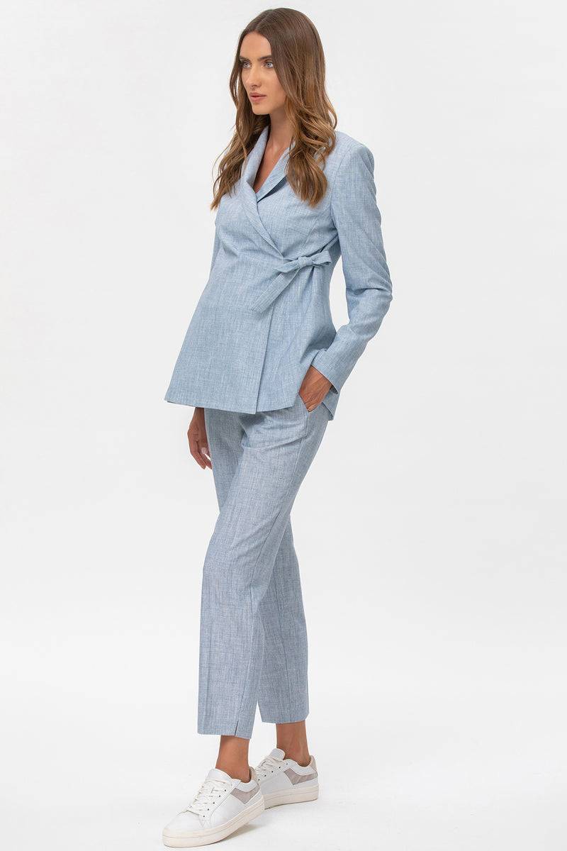 Pietro Brunelli KATE | Pantalone Premaman da Ufficio Azzurro Novità