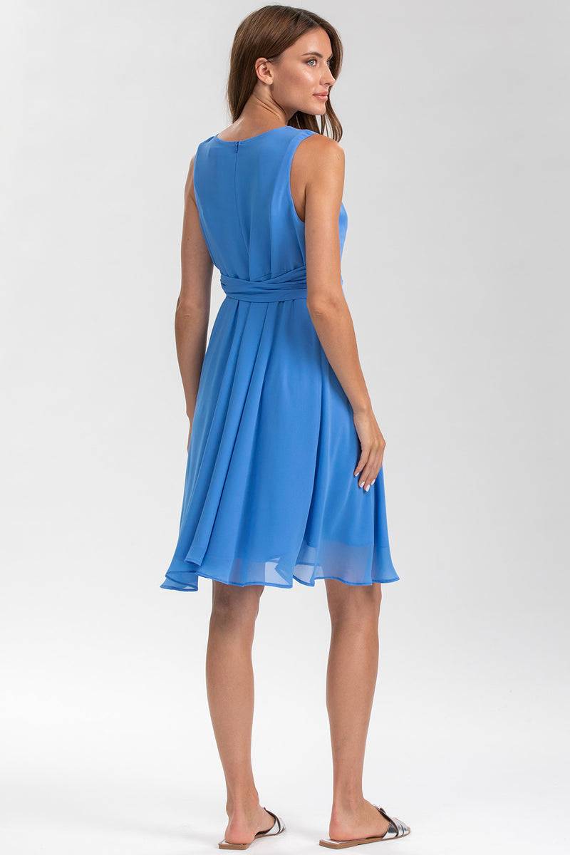Pietro Brunelli TAMIGI | Abito Premaman in Chiffon Blu Cielo Presa