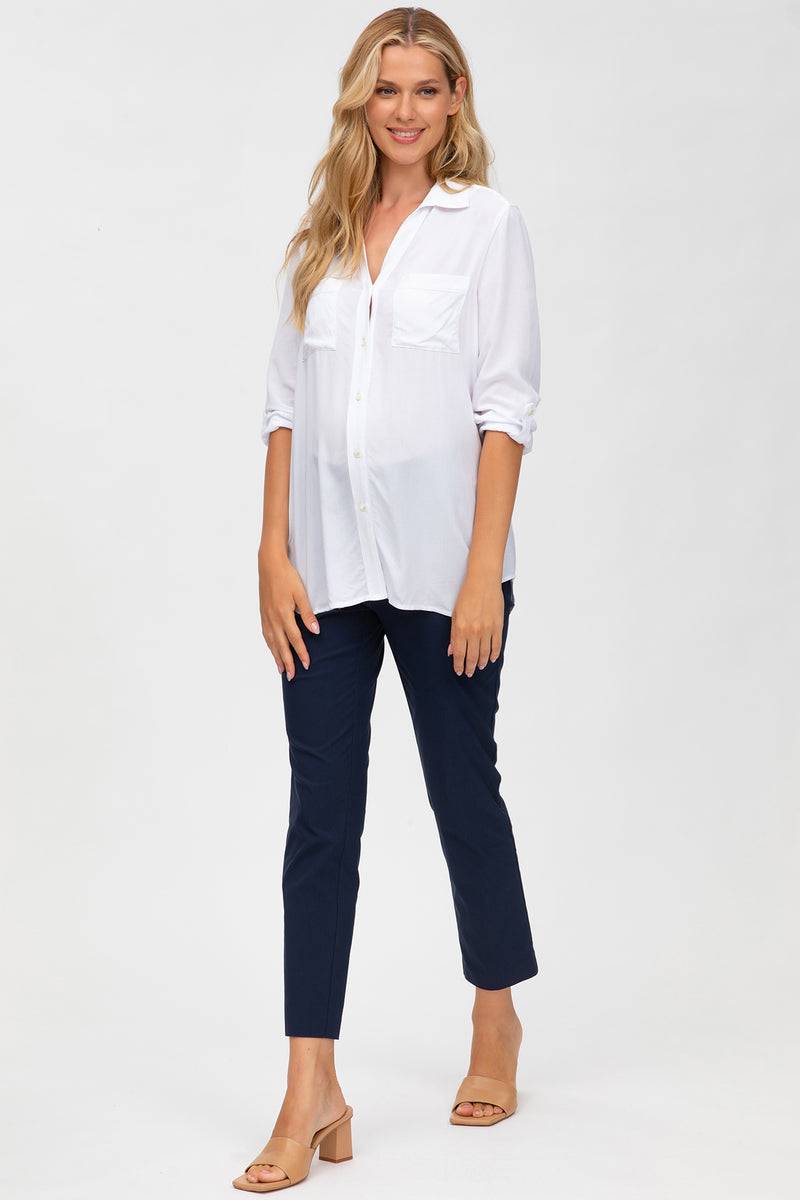 Pietro Brunelli ELWOOD | Pantaloni Premaman Elasticizzati Blu Saldi