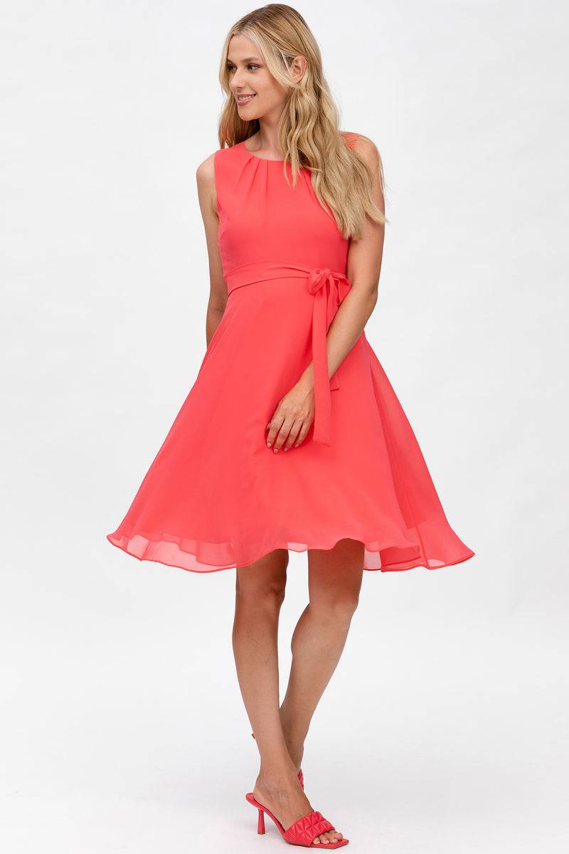 Pietro Brunelli TAMIGI | Abito Premaman in Chiffon Corallo Vendite Flash
