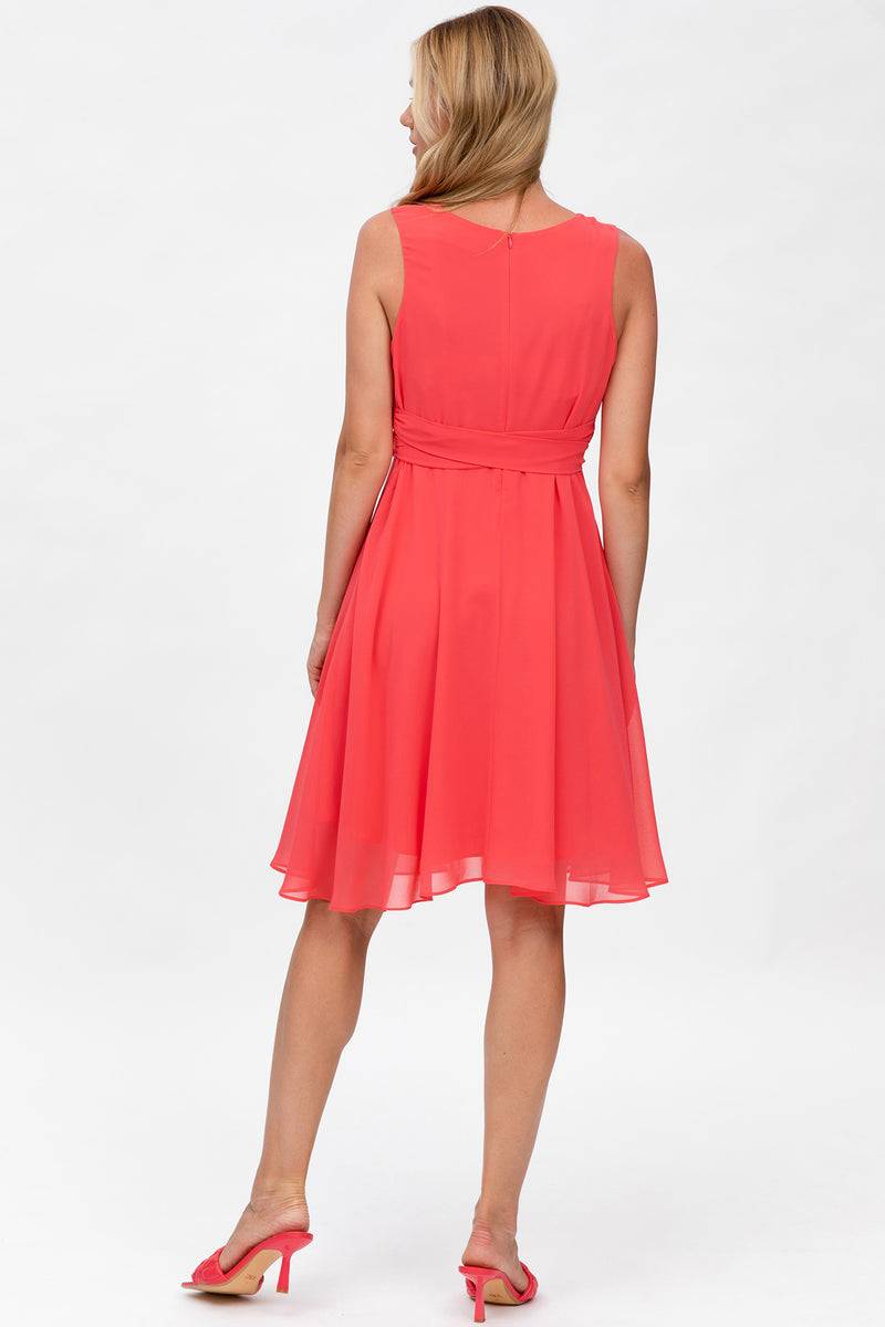 Pietro Brunelli TAMIGI | Abito Premaman in Chiffon Corallo Vendite Flash