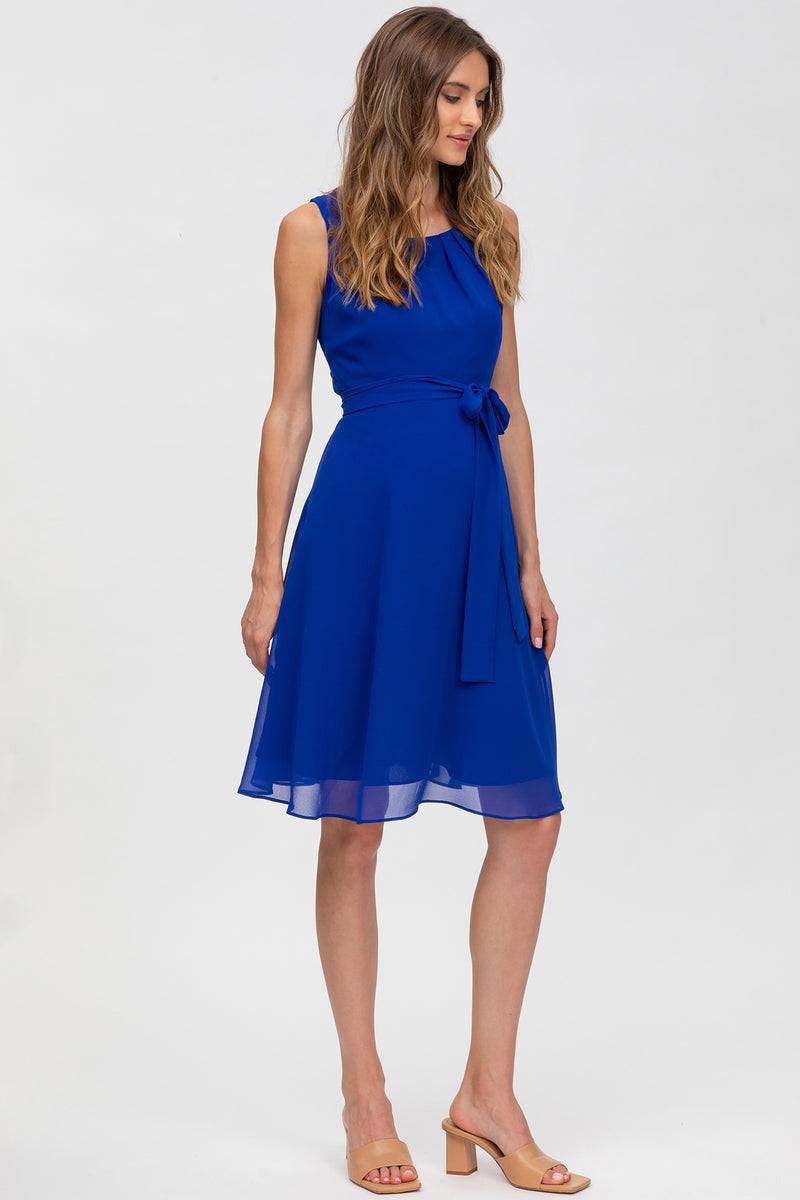 Pietro Brunelli TAMIGI | Abito Premaman in Chiffon Blu Zaffiro Negozio