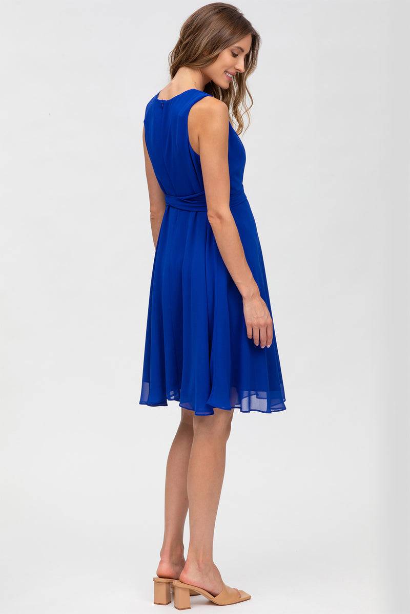 Pietro Brunelli TAMIGI | Abito Premaman in Chiffon Blu Zaffiro Negozio