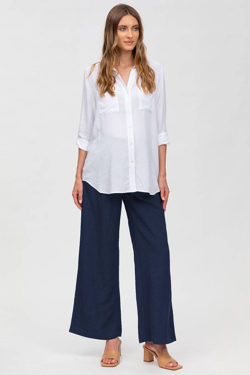 Pietro Brunelli JOSEPH | Pantaloni Premaman in Lino Blu Moda