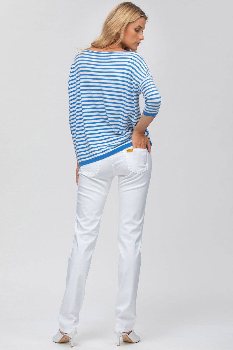 Pietro Brunelli MODERN STRAIGHT | Jeans Premaman Bianco in Cotone Nuovo