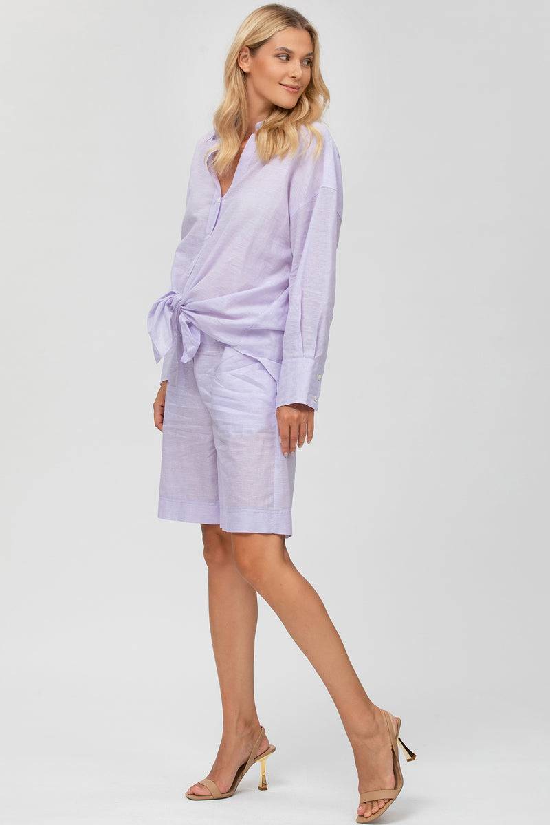 Pietro Brunelli JANE SHORTS | Pantaloncini Premaman in Lino Qualità