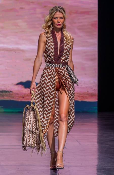 Pin Up Stars VESTITO GILET LUNGO STAMPA BEAUTIFUL TREE Offerta