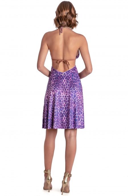 Pin Up Stars ABITO CUT-OUT DAINETTO STAMPA GIRAFFA In Vendita