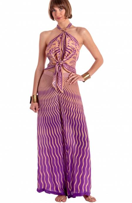 Pin Up Stars PANTALONE PALAZZO STAMPA TIGER SUN Hotsell
