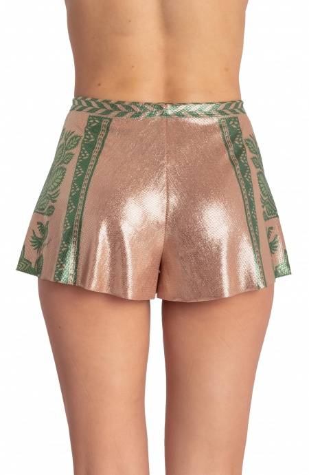 Pin Up Stars SHORTS LAMÈ STAMPA BEAUTIFUL TREE Vendite Flash