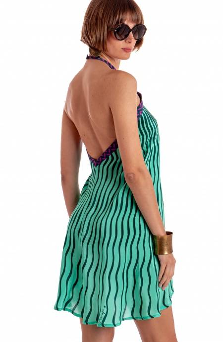 Pin Up Stars ABITO CORTO CON ALLACCIATURA COLLO STAMPA TIGER SUN Negozio
