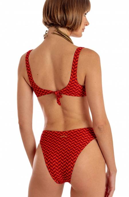 Pin Up Stars BIKINI BRASSIERE CON ACCESSORIO STAMPA BEAUTIFUL TREE SPIGHETTA Sottocosto