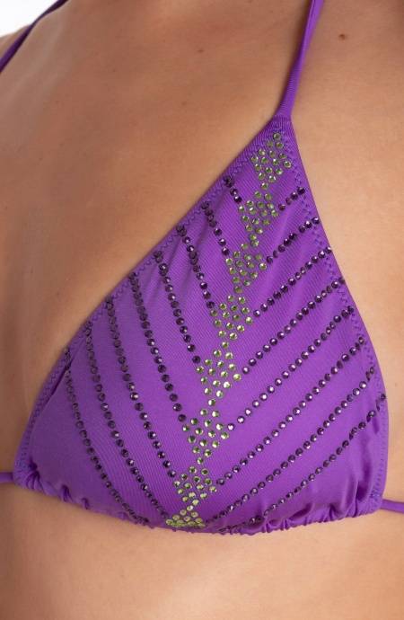 Pin Up Stars BIKINI TRIANGOLO IMBOTTITO CON CRISTALLI Vendita Calda