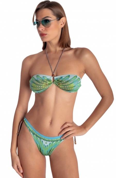 Pin Up Stars BIKINI FASCIA IMBOTTITA CON BORCHIE STAMPA WINGS