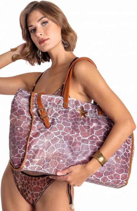 Pin Up Stars BORSA GRANDE PAILLETTES STAMPA GIRAFFA Italia