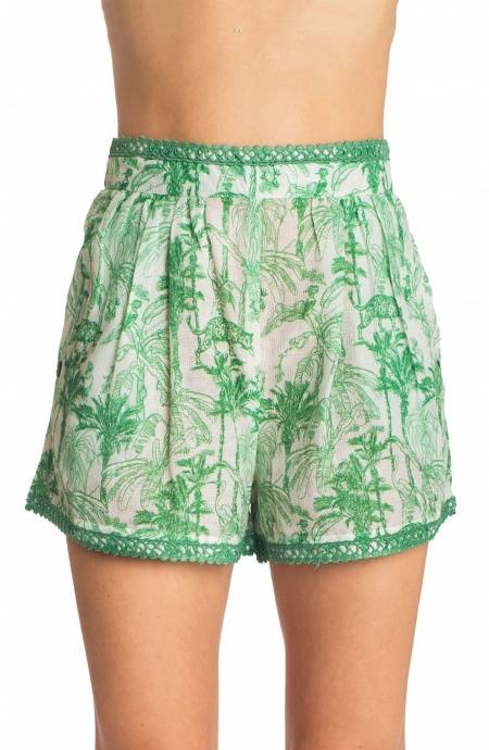 Pin Up Stars SHORTS CON RICAMO PASSAMANERIA STAMPA KENZIA Negozio