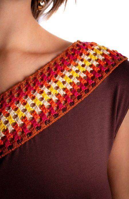 Pin Up Stars ABITO LUNGO MONOSPALLA CON PASSAMANERIA CROCHET Fino al 65% di sconto