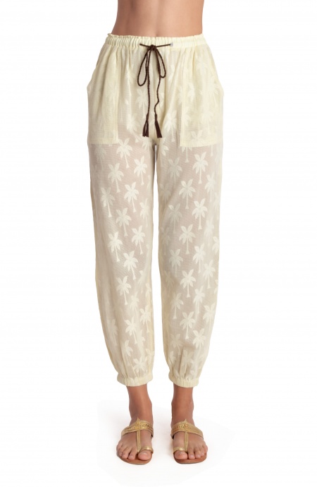 Pin Up Stars PANTALONE RICAMO PALME Affare Del Giorno