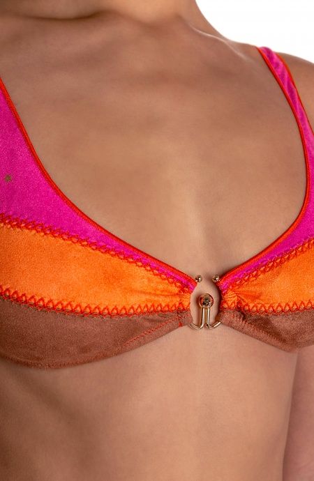 Pin Up Stars BIKINI BRASSIERE DAINETTO CON ACCESSORIO PATCHWORK Sconto