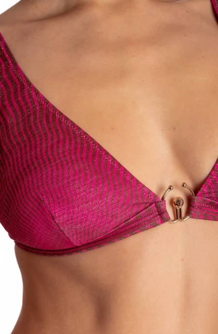 Pin Up Stars BIKINI BRASSIERE LUREX CON ACCESSORIO STAMPA TIGER SUN In Vendita