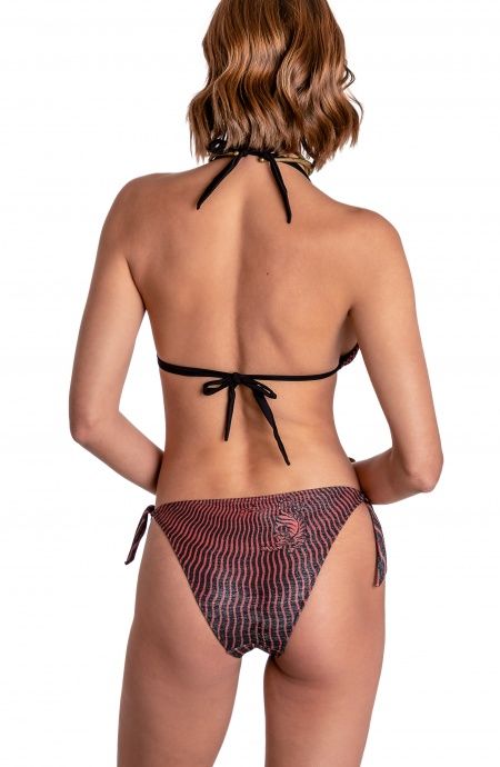 Pin Up Stars BIKINI TRIANGOLO IMBOTTITO LUREX STAMPA TIGER SUN In Saldo