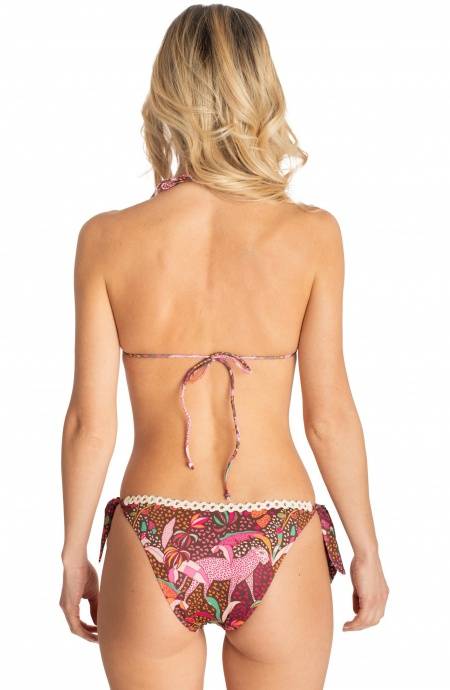 Pin Up Stars BIKINI FASCIA IMBOTTITA CON PASSAMANERIA STAMPA TROPICAL Consegna Veloce