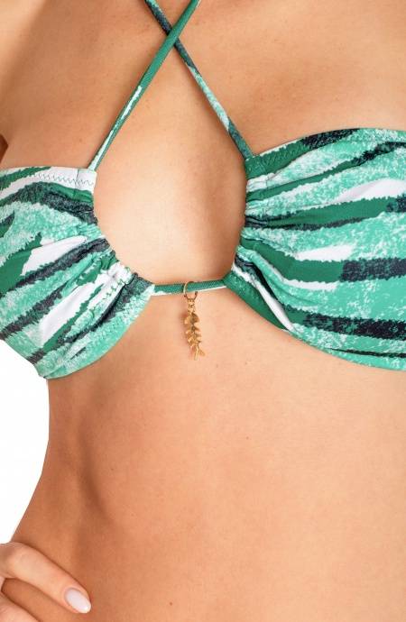 Pin Up Stars BIKINI FASCIA IMBOTTITA CON CIONDOLO STAMPA ZEBRA Shopping Online