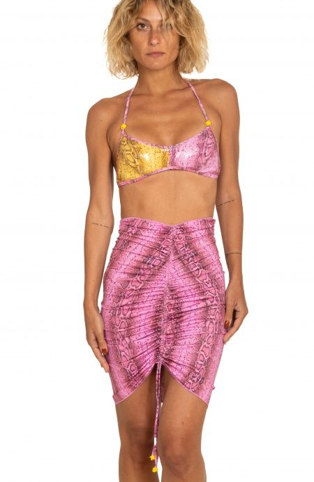 Pin Up Stars Gonna Tubino Con Coulisse Stampa Eccentric Animal Spedizione Gratuita