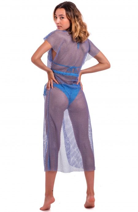 Pin Up Stars Abito Con Coulisse Rete Lurex Consegna Veloce
