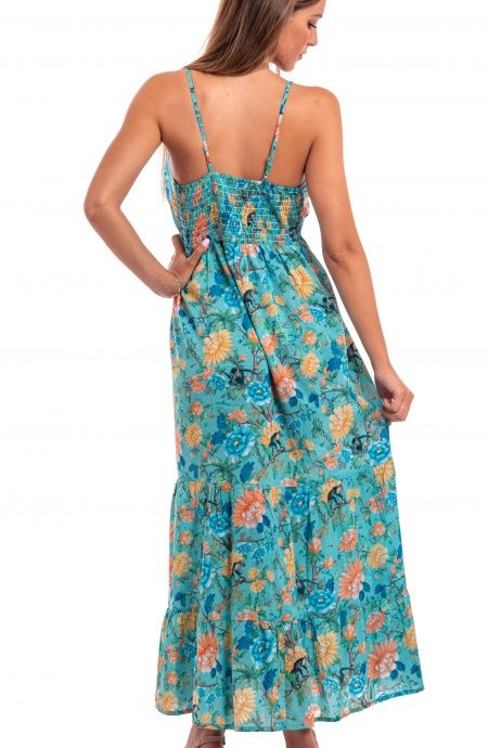 Pin Up Stars Abito Cotone Inserti Pizzo Stampa Monkey Prezzo Ridotto