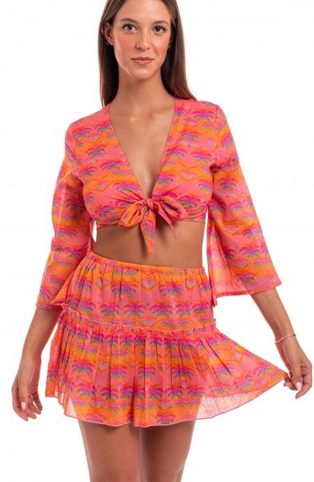 Pin Up Stars Gonna Corta In Cotone Stampa Palmié Hotsell