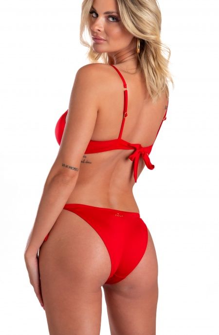 Pin Up Stars Bikini Balconcino Con Ferretto Slip Fiocchi Tinta Unita Vendite Flash