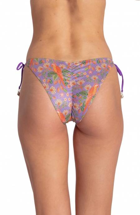 Pin Up Stars SLIP BIKINI BRASILIANA CON CONCHIGLIE STAMPA FLOWER BIRD Negozi Online