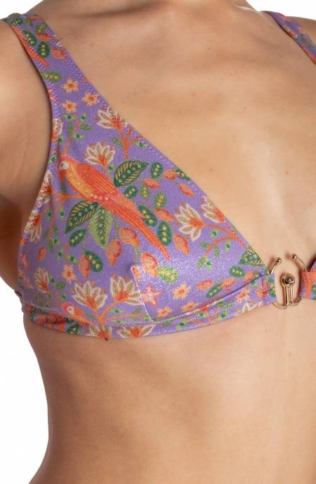 Pin Up Stars TOP BIKINI BRASSIERE CON ACCESSORIO STAMPA FLOWER BIRD Promozione Limitata