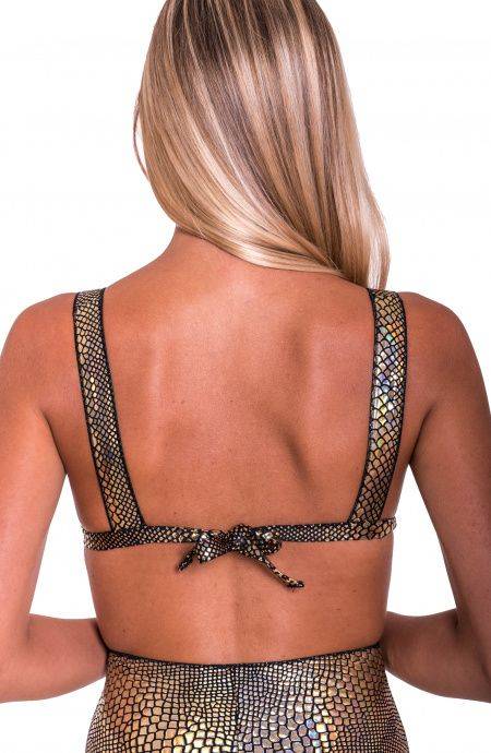 Pin Up Stars Top Bikini Triangolo A Vela Imbottito Pitone Novità