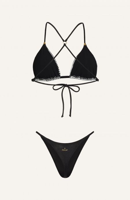 Pin Up Stars Bikini Triangolo Imbottito Slip Perizoma Rete Strass Negozio