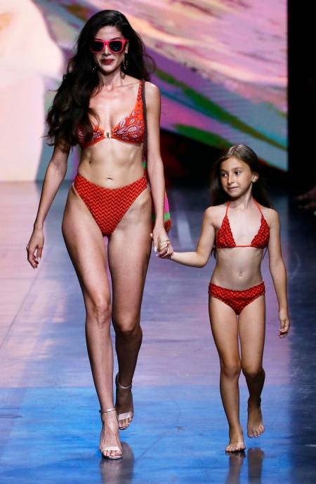 Pin Up Stars BIKINI TRIANGOLO SCORREVOLE ROUGE STAMPA SPIGHETTA BABY Qualità Garantita