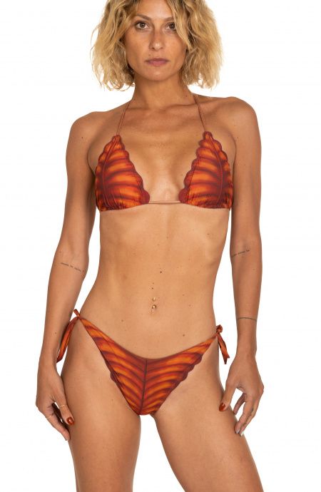 Pin Up Stars Bikini Triangolo Imbottito Foglia In Lycra Riciclata Negozi Online