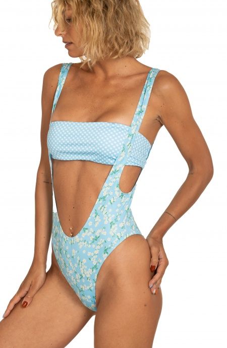 Pin Up Stars Costume Intero Con Fascia Stampa Provenzale Fino Al -60%
