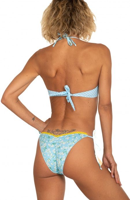 Pin Up Stars Bikini Balconcino Con Ferretto Slip Fiocchi Stampa Provenzale Affare Del Giorno
