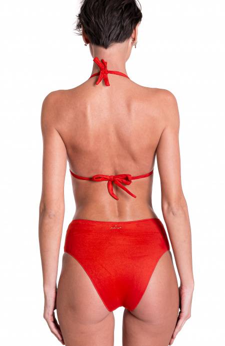Pin Up Stars Bikini Triangolo Imbottito Slip a Vita Alta Ricamo Conchiglie Novità